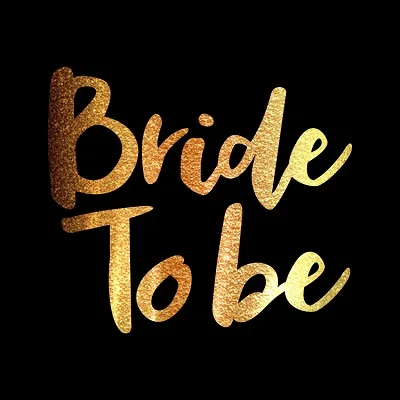 1 X Gold Bride Temporary Tattoo Bachelorette Party Accessories Bridesmaid Bridal Shower Wedding Decoration Photographs | Дом и сад