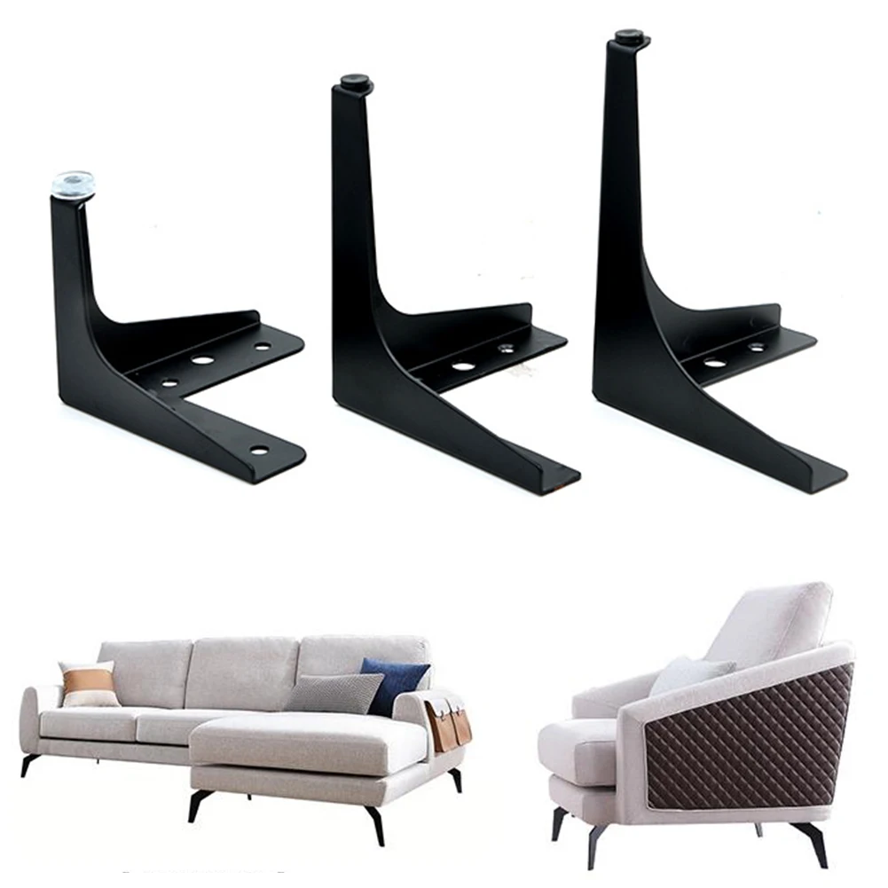 Legs Metal Durable Accessories Table Home Reinforcement Furniture Hardware Practical Adjustable Height Sofa Foot Triangle Cover |
