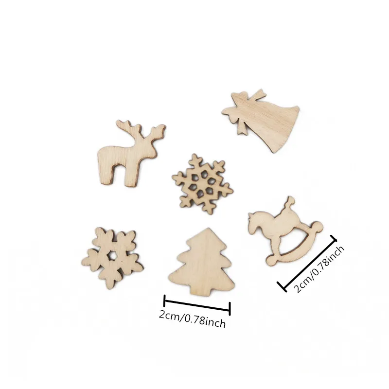 100 шт. деревянные подвески в виде снежинок | Дом и сад