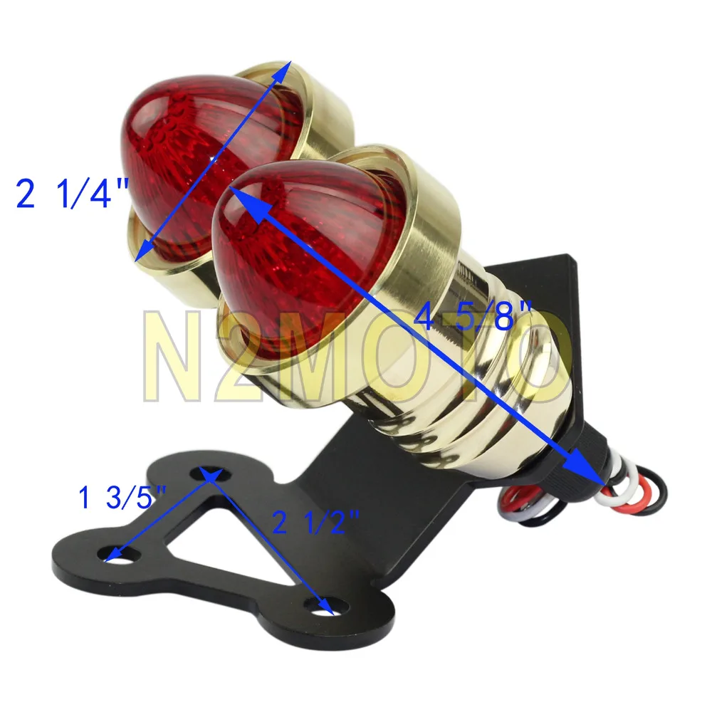 CNC алюминиевые задние габаритные фонари мотоцикла светодиодные красные