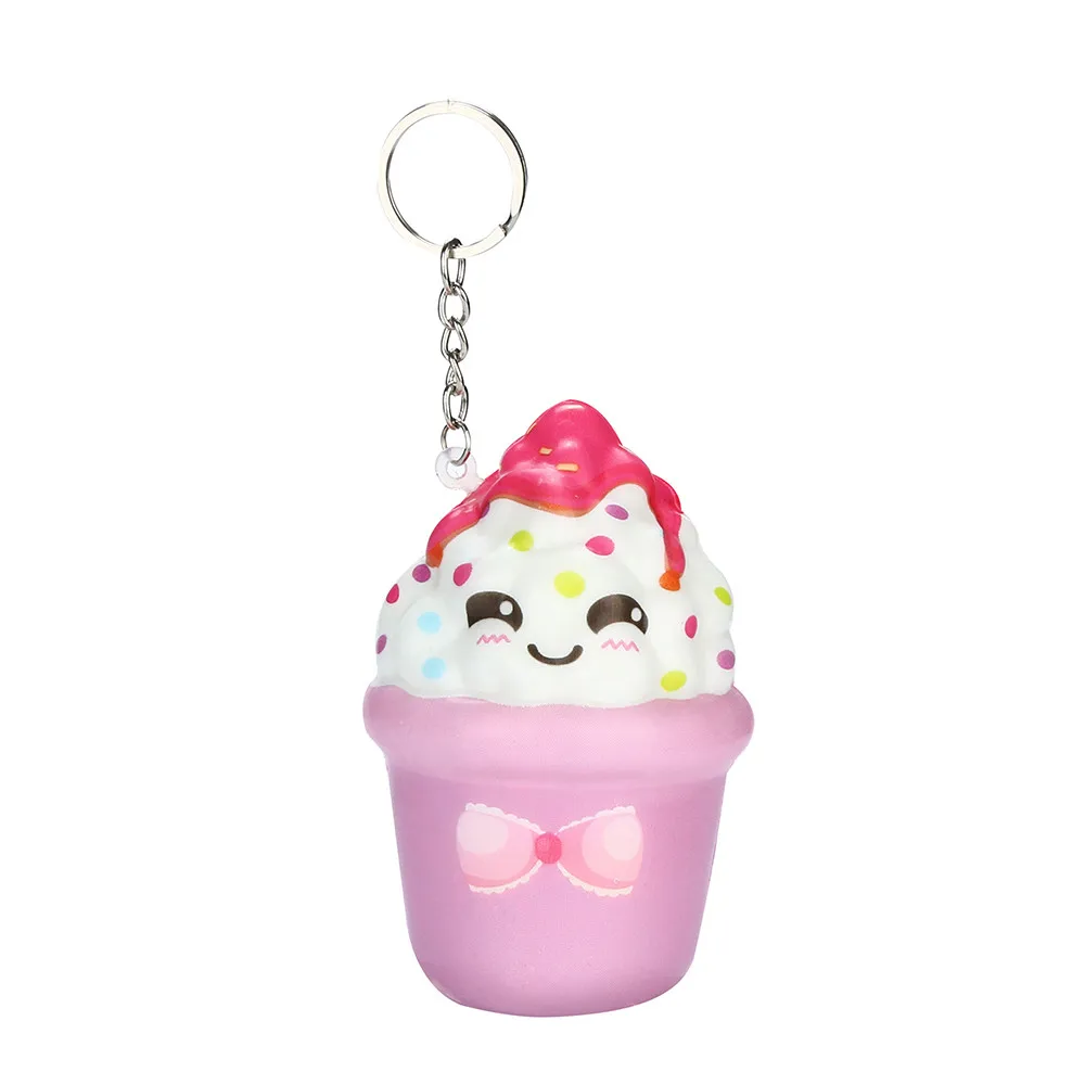 Сжимаемые Kawaii Мороженое медленно растет крем душистый брелок игрушки для снятия