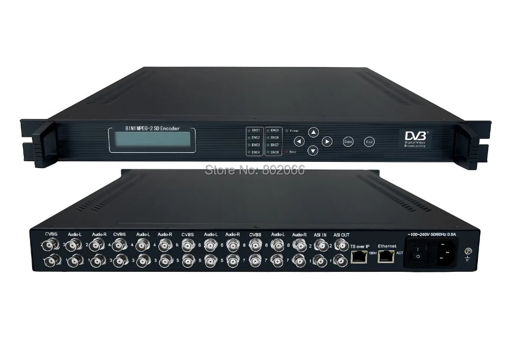 MPEG-2 кодировщик ip mpeg2 вход кодировщика: 8av in и ASI выход: IP низкая скорость передачи
