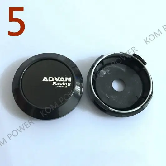 5 KOM POWER автомобильный Стайлинг 64 мм Центральная крышка s ADVAN ENKEI эмблема VOLK RAYS WORK SSR наклейка колпачок ступицы колеса Крышка для обода колеса автомобиля-крышка - Название цвета: 5