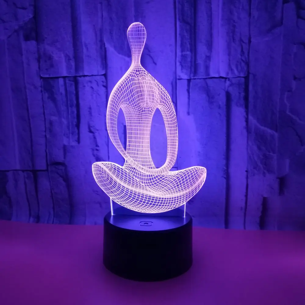 Светодиодный ночник GOOZY 3D 7 цветов для медитации йоги спальни гостиной украшение