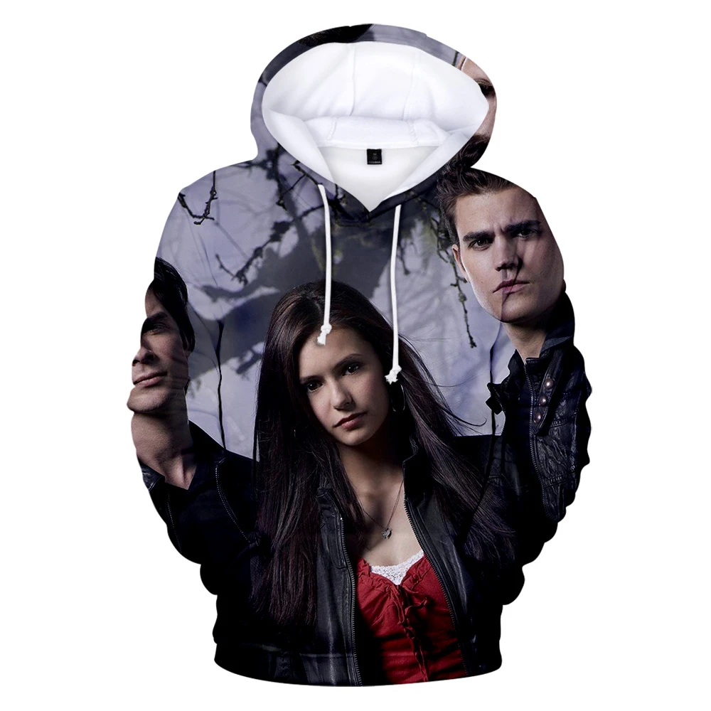 Новинка Дневники вампира 3D принт для мужчин и женщин повседневный хип хоп