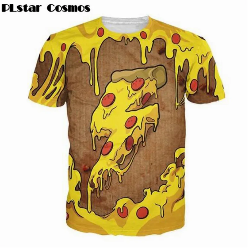 

PLstar Cosmos Pizza is Life 3D All Over Print T Shirts Hipster Short Sleeve Summer Street Wear Tee Men Women Drop shipping
