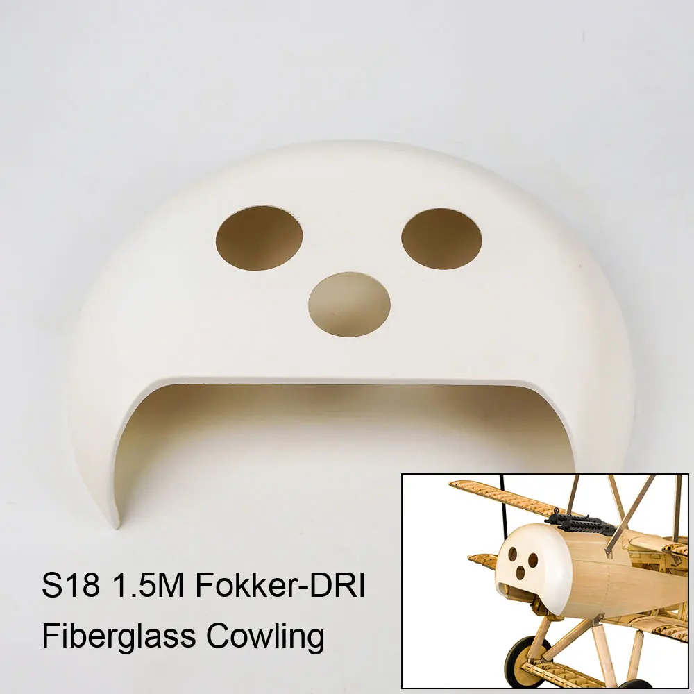 Фото Fiberglass Cowling/Canopy/Cabin PVC for RC Plane Balsa Wood Airplane Pipe J3,Tiger Moth,Space Walker,Camel,RQ7, EX330,Fokker DRI №3