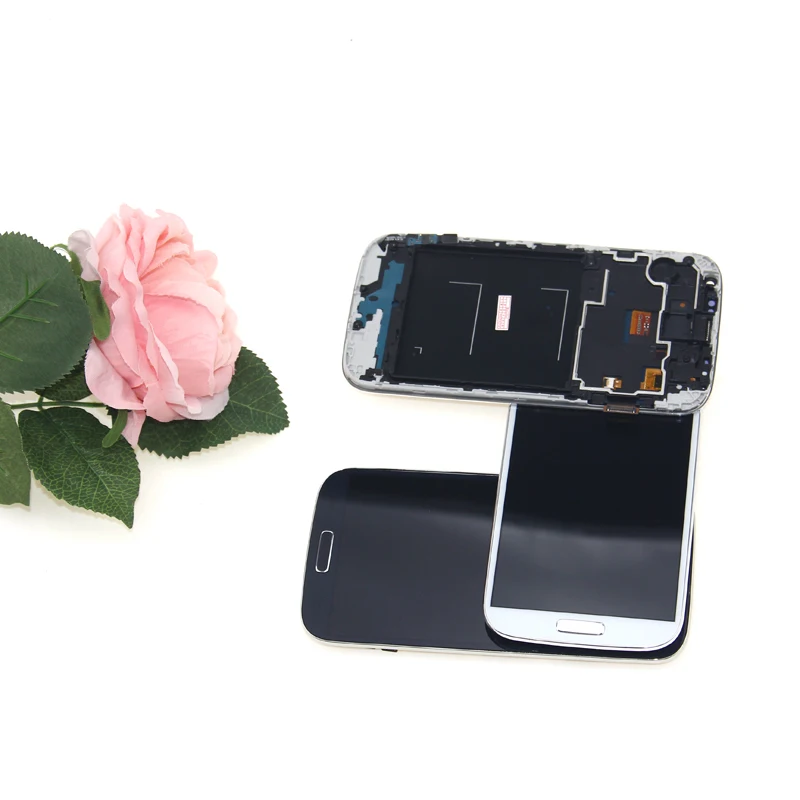 ЖК-дисплей с сенсорным экраном и дигитайзером в сборе рамкой для samsung galaxy s4 gt-i9500