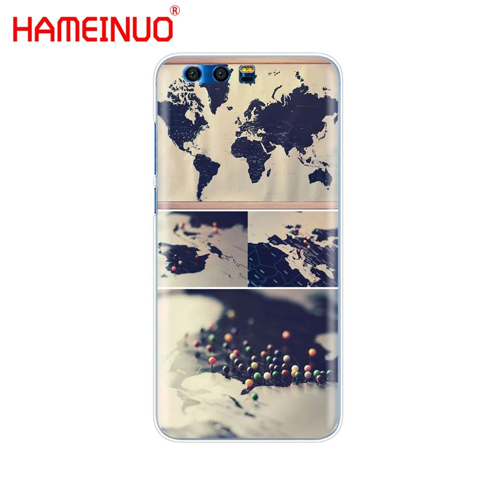 HAMEINUO World Map Travel Plans Cover phone Case for Huawei Honor 10 V10 4A 5A 6A 7A 6C 6X 7X 8 9 LITE | Мобильные телефоны и