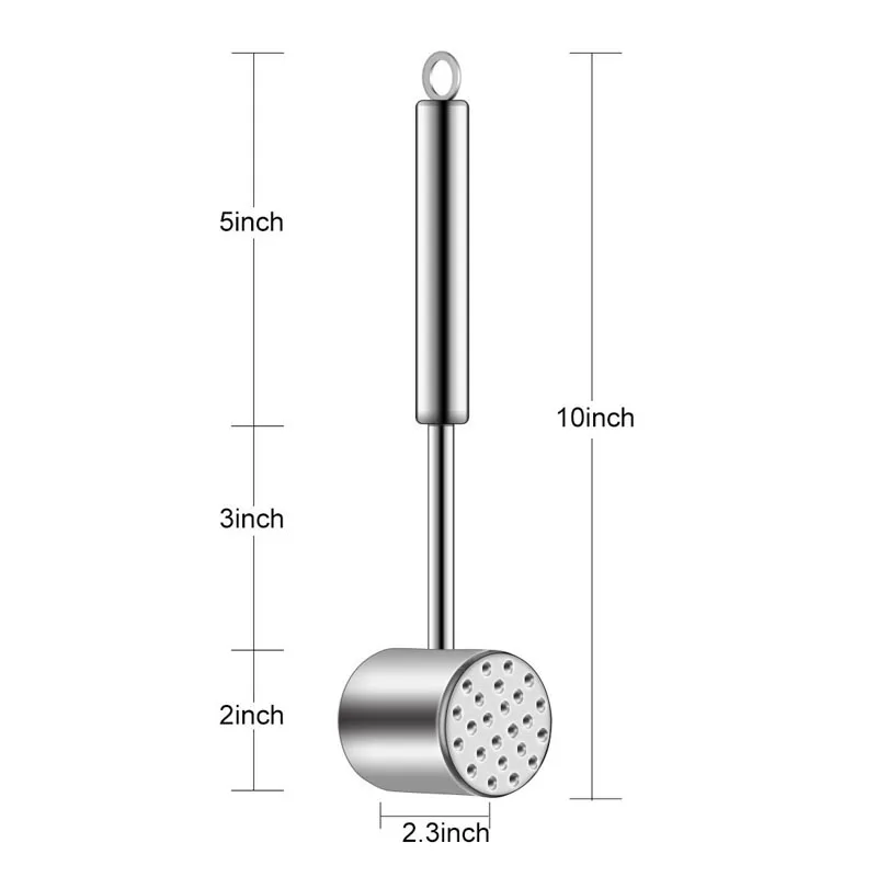 Двусторонняя Мясо Tenderizer Сердцеед Картофель Кухня инструмент Нержавеющая сталь