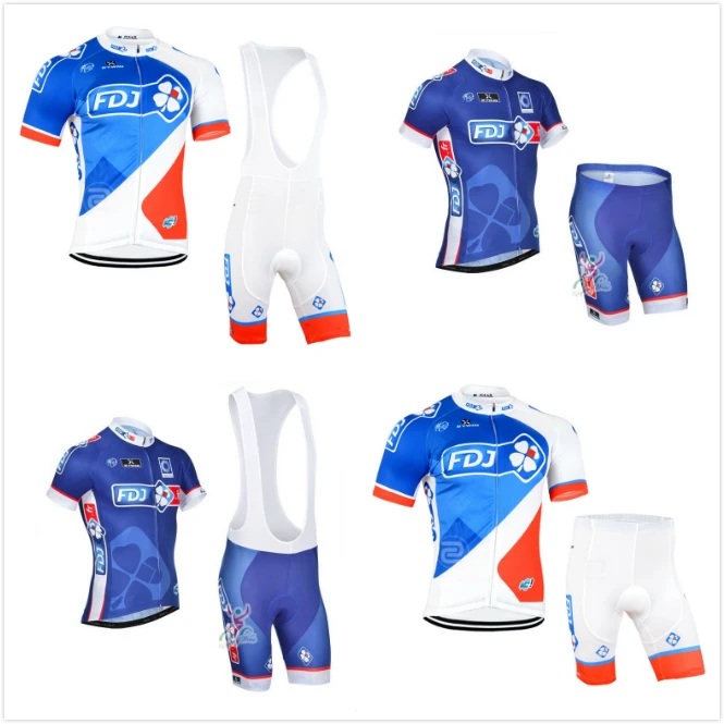 2015 Pro team fdj cycling jersey bicycle clothing/ropa ciclismo short sleeve bicicleta bike with bib pants | Спорт и развлечения
