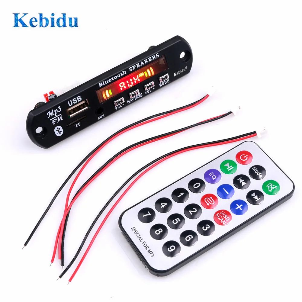 Плата mp3 декодера KEBIDU с цветным экраном декодирование WAV WMA Bluetooth Автомобильный MP3