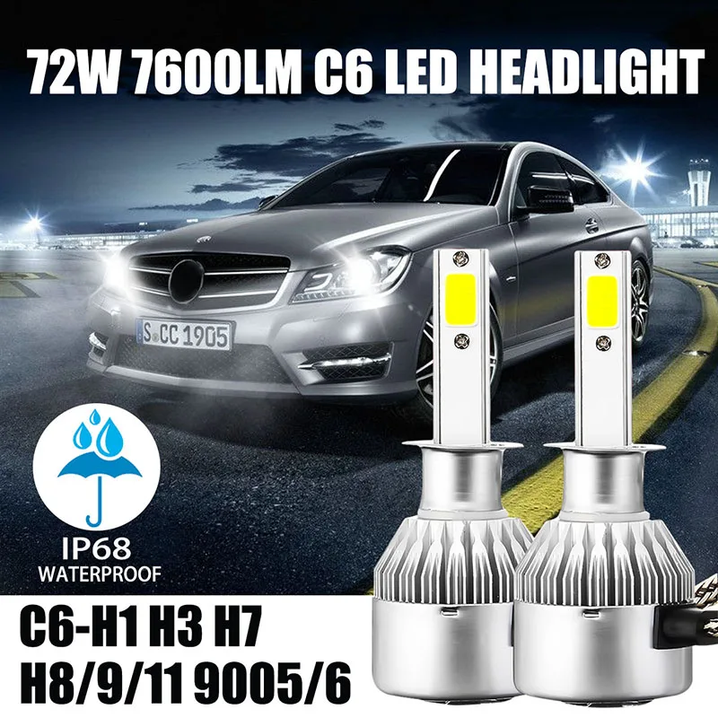 Новый H7 H4 светодиодный светильник для автомобиля s 9005 H1 H3 HB1 HB3 9006 9007 880