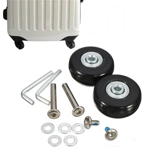 Чемодан для багажа Osmond, резиновый Дорожный чемодан размером 45 х18 мм, черного цвета с винтом для ремонта Сменные колесики с осями