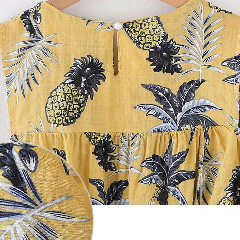 HEEGRAND летние блузки с милым принтом 2018 женское Короткое платье в богемном стиле на