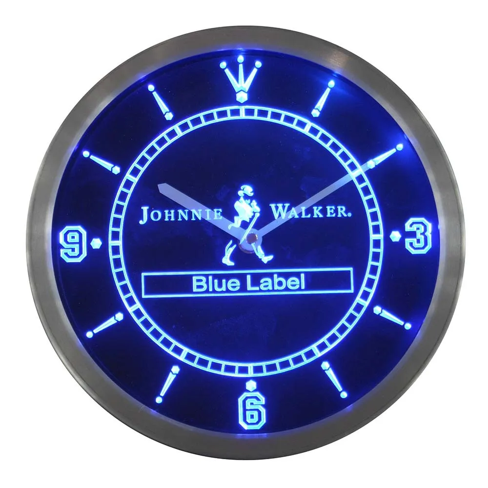 

nc0116 Johnnie Walker Bar Neon Light Signs LED Wall Clock
