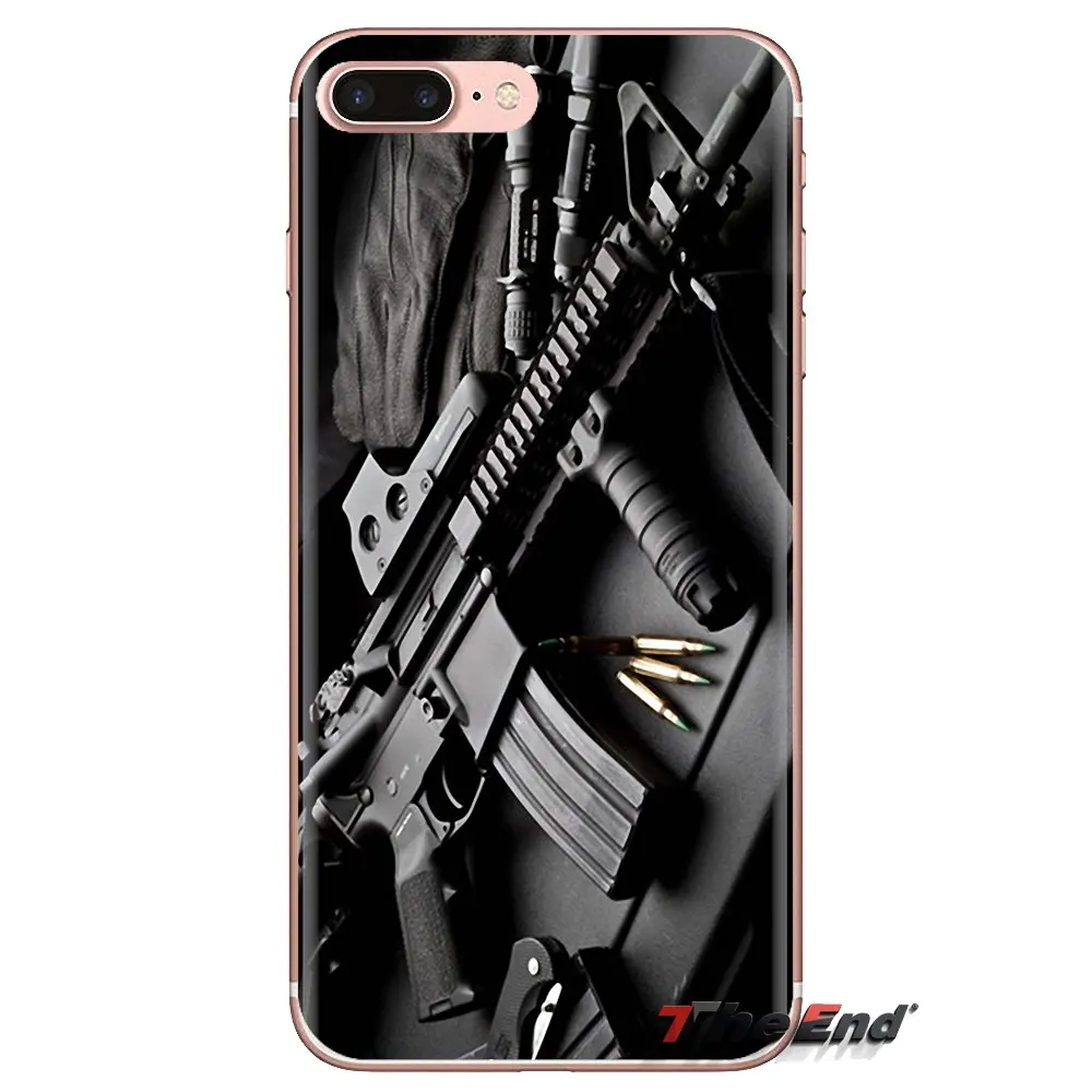 For Huawei G7 G8 P7 P8 P9 P10 P20 P30 Lite Mini Pro P Smart Plus 2017 2018 2019 Soft Transparent Cases Covers Weapons Rifle Guns |