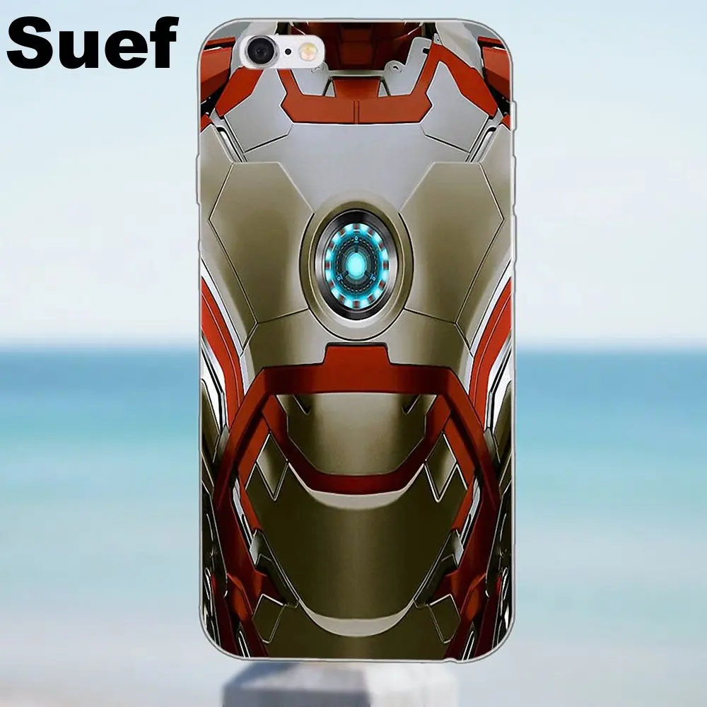 Железный человек Броня F0839 Мягкие Чехлы кожа для iPhone 4 4S 5 5S 5C SE 6 6S 7 8 Plus X Samsung Galaxy J1 J3