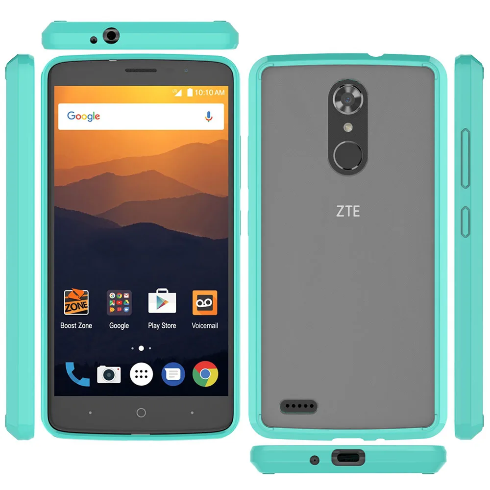 Для ZTE Max XL ударопрочный тонкий ТПУ Рамка Жесткий акриловый задний Чехол