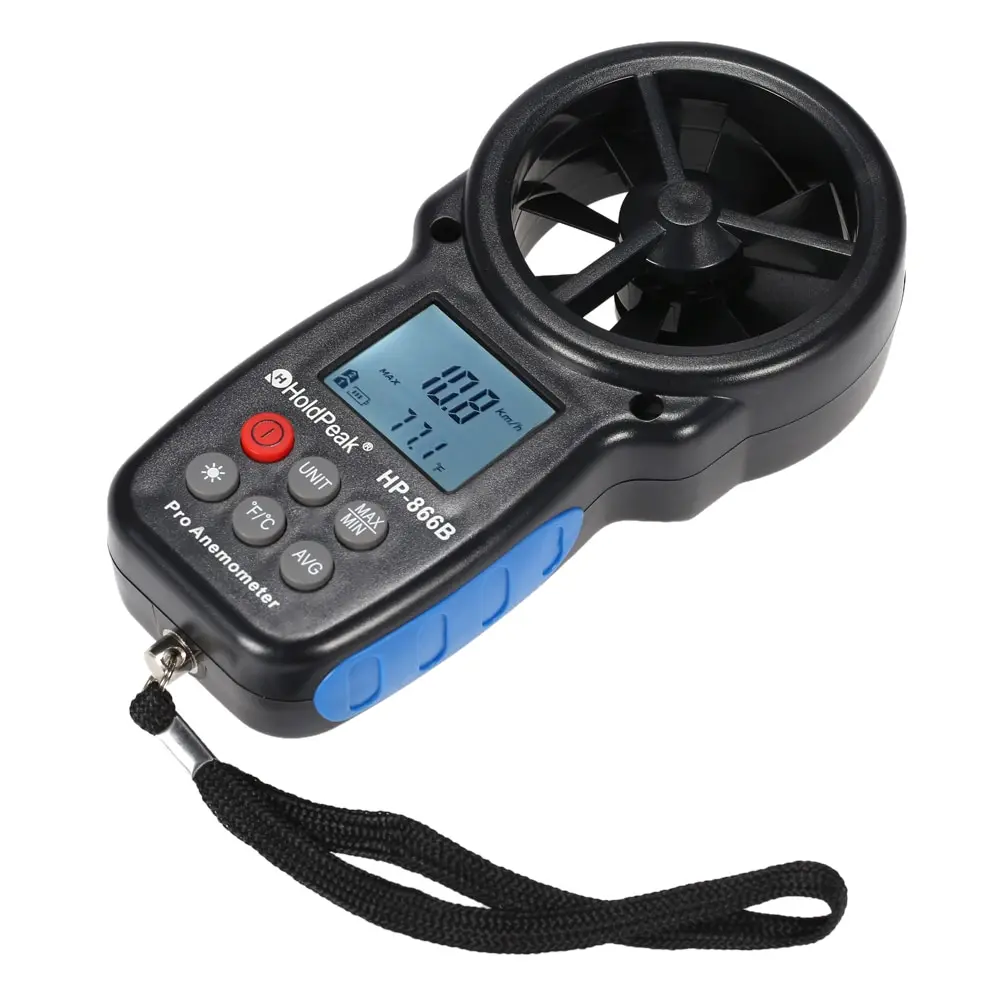 HoldPeak HP 866B мини ЖК дисплей цифровой анемометр термометр anemometro ветер Скорость