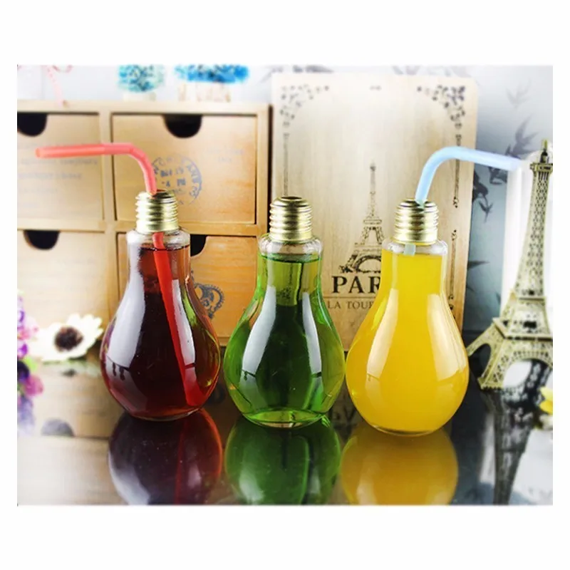 Летние лампы бутылку воды стакан с трубочкой Дети соломы открытый бюро