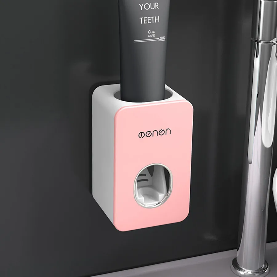 EXTRUDER pink Hands Free Автоматический Диспенсер зубной пасты, для зубной щетки соковыжималка настенное крепление аксессуары для ванной комнаты дропшиппинг - Цвет: EXTRUDER pink