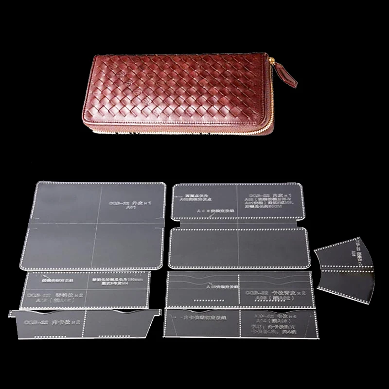

DIY Designer Leather Acrylic Plate Make Leather Handbag Clutch Bag Pattern Template Embossing Sewing Leathercraft Tool Sets
