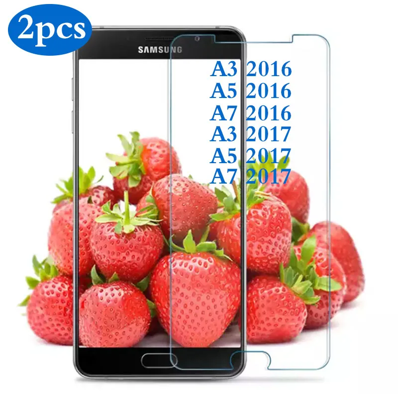 2 шт. закалённое Защитное стекло для Samsung Galaxy A5 2017 A7 A3 2016 защитный Стекло Экран