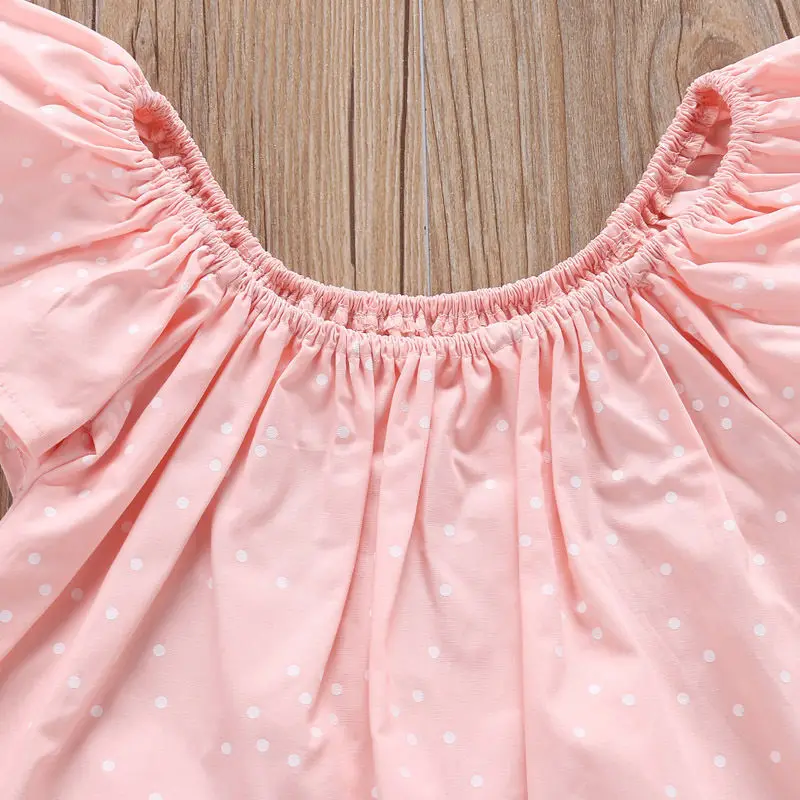 Коллекция 2017 года летняя одежда для новорожденных девочек розовые топы на