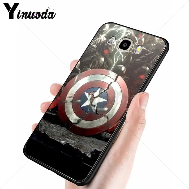 Yinuoda супергерой marvel Капитан Америка защитный чехол для телефона Samsung Galaxy j6plus j7 prime