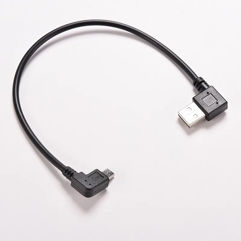 Переходник 27 см с прямым углом USB 2 0 папа на 90 градусов левый угол Micro 5 Pin кабель