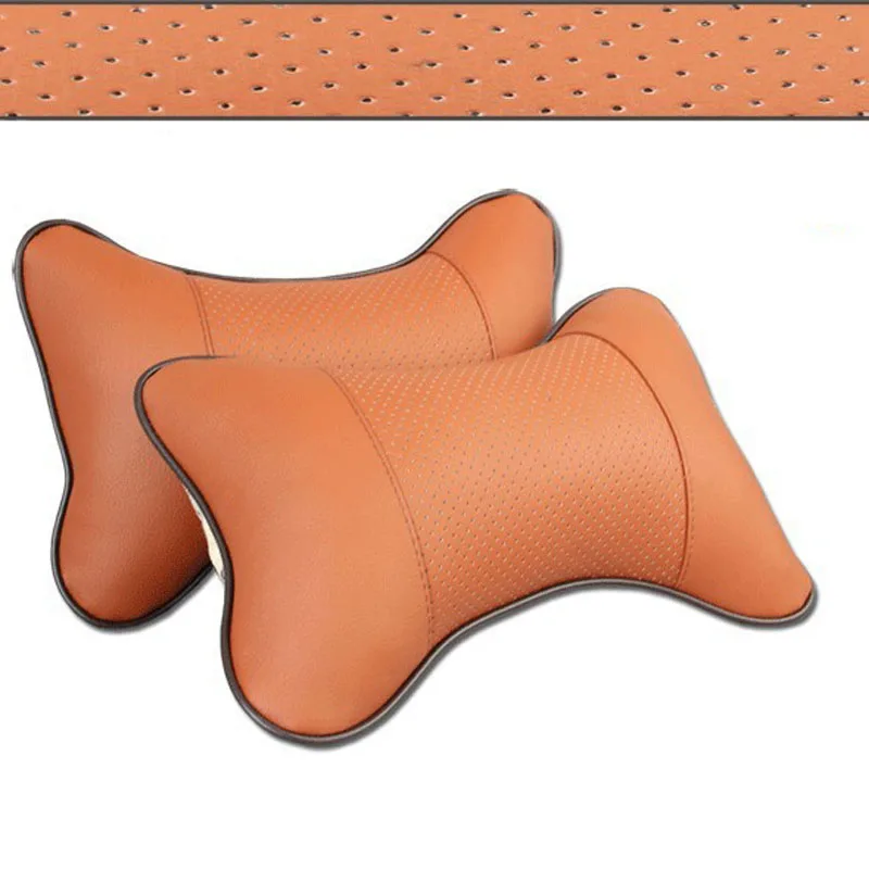 Подголовник для автомобиля из искусственной кожи 2 шт. массажер шеи подушка