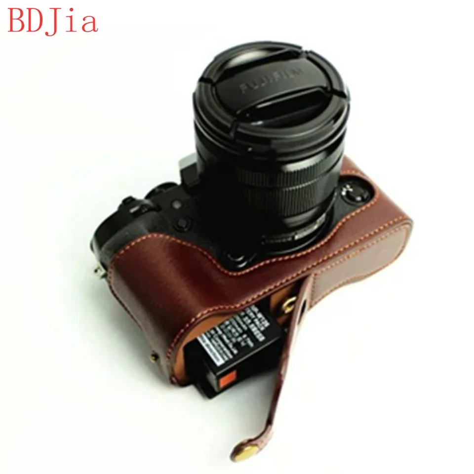 Натуральная Воловья кожа корпуса для половины камеры база Fujifilm XT1 X-T1 с отверстием