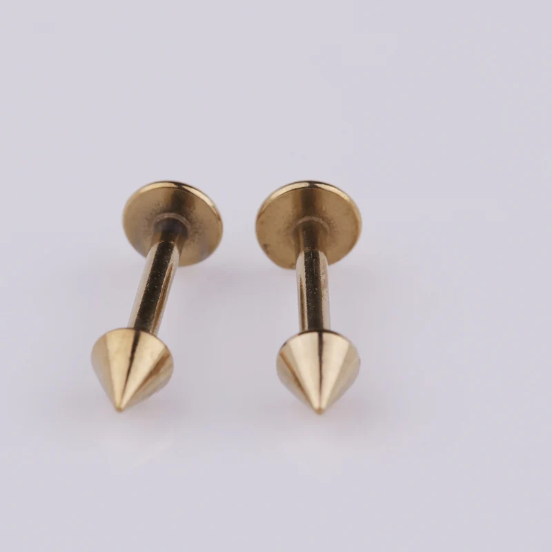 Sellsets золото Цвет 24 шт./лот 1.2*8*3 мм Циркуляр штангой Подкова кривая Спайк Украшения для тела язык Кольца