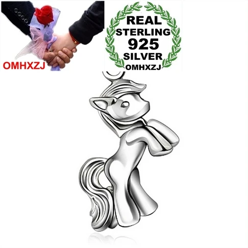 OMHXZJ Wholesale geometric Zodiac pony woman man fashion kpop star 925 sterling silver pendant Charms PE54 ( NO Chain Necklace ) | Украшения