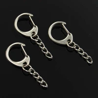 10pcs silver color d rgger clasp swivel clip keychain for keys car key ring souvenir couple handbag chain gift diy accessories