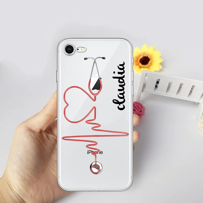 Социальные услуги доктор-медсестра чехлы для телефонов iPhone 7X6 6s 8 Plus XR XS MAX Coque 5S SE