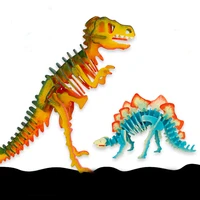 diy kids 3d wooden puzzles jurassic park world toys dinosaur model assembling building kits iq educational toys for children