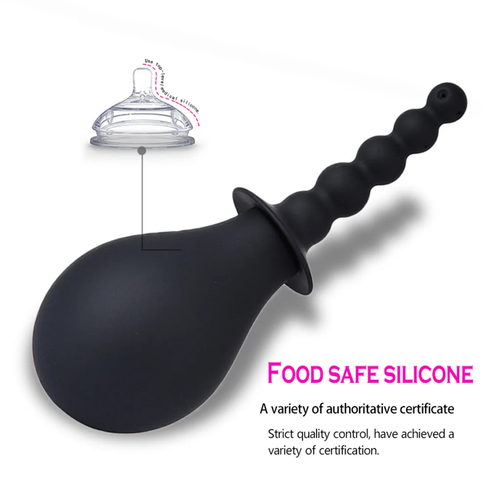 Anal Vaginal Cleaner Douche Enema syringe Stream Butt Plugs Anus Washer Intimate Erotic Shower Adult Sex Toys For Men Women |