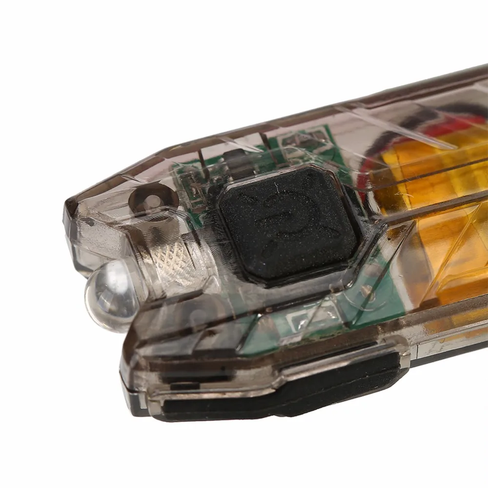 Открытый 45lm Mini-USB брелок-фонарик Перезаряжаемые брелок свет лампы факел разные цвета