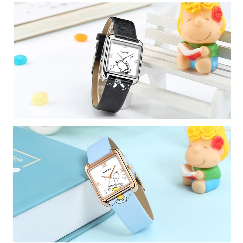 Часы Snoopy женские кварцевые модные милые водонепроницаемые брендовые подарочные