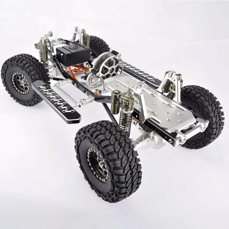 RC CNC сплав SCX10 шасси 1/10 масштаб 4WD Рок Гусеничный рама комплект в сборе с боковой ступенью боковой педали
