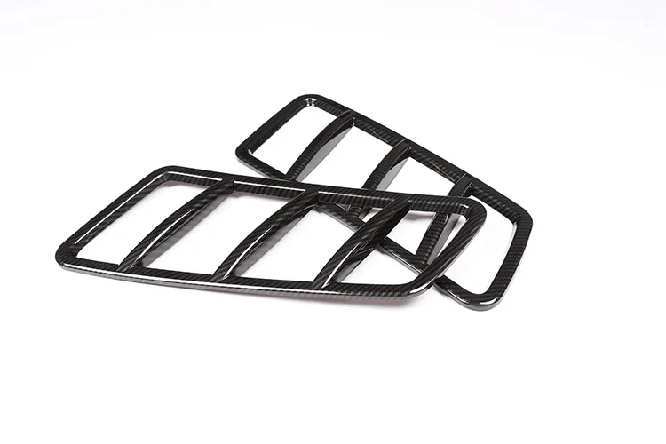 2шт углеродное волокно ABS хромированный корпус крыши двигателя Обшивка Рамы для