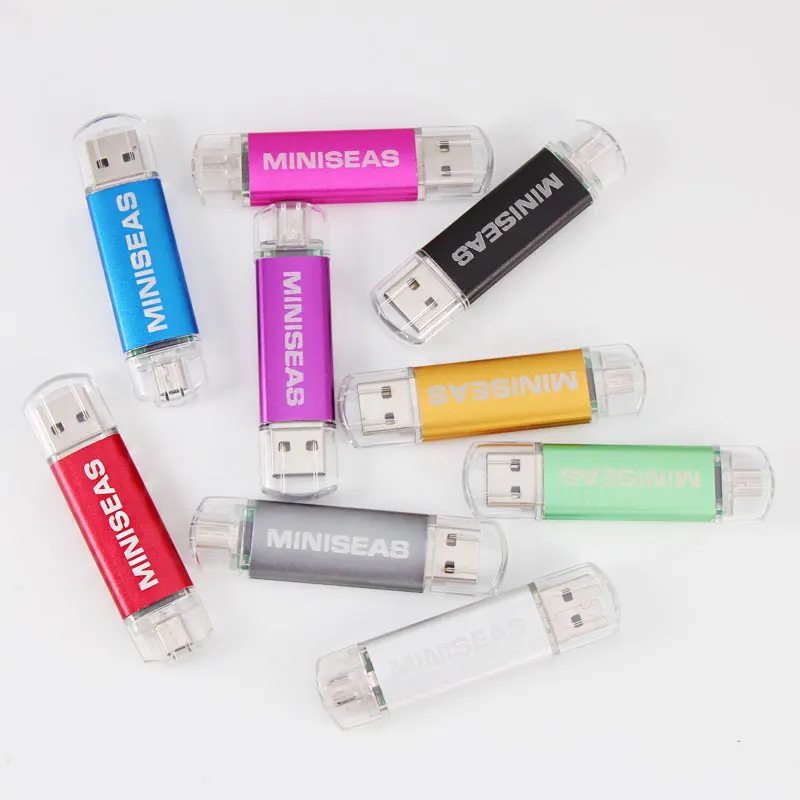 Miniseas Usb флеш накопитель OTG 64 ГБ 32 смартфон Флешка 8 Гб внешний micro usb карта памяти