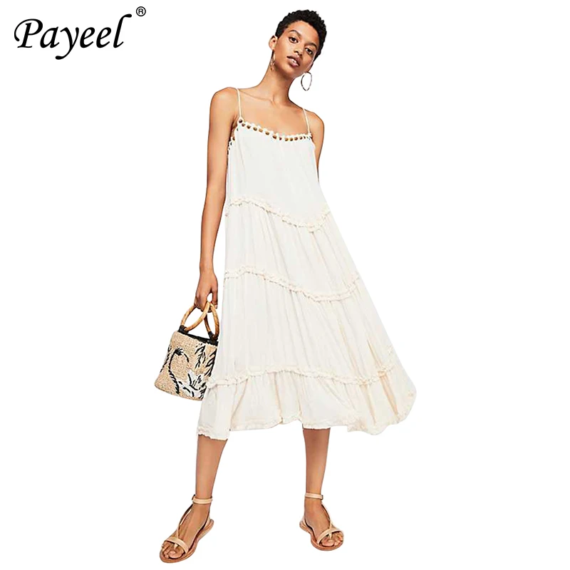 Летнее женское платье 2019 винтажное сексуальное пляжное повседневные свободные