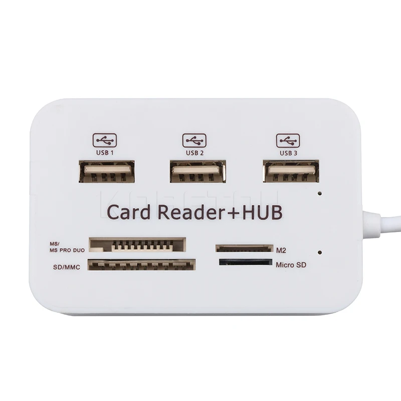 Kebidu usb-хаб 2 0 Combo 3 порта Кардридер высокоскоростной USB-разветвитель все в одном USB