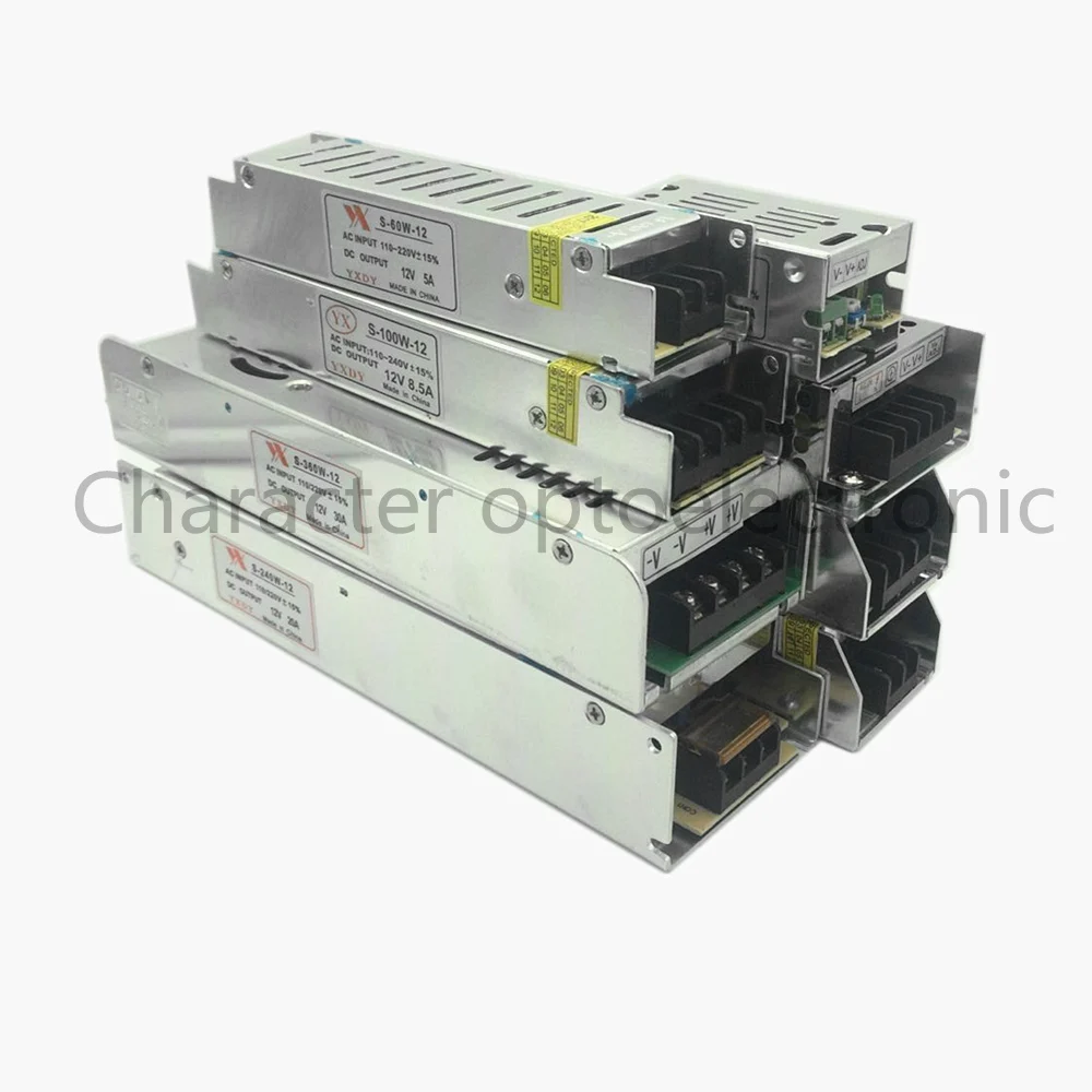 Светодиодный AC 110V 220V 12V Питание сплиттер адаптер 1A 2A 3A 5A 8.3A 10A 15A 20A 30A драйвер
