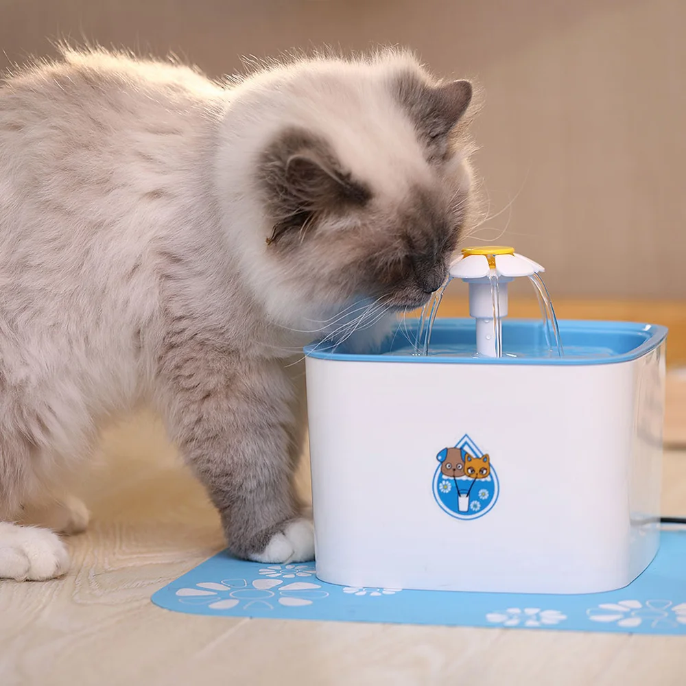 2.5L автоматический кошачий фонтан для домашних животных, диспенсер для воды, большая Весенняя поилка для кошек, автоматический питательный фильтр для питья