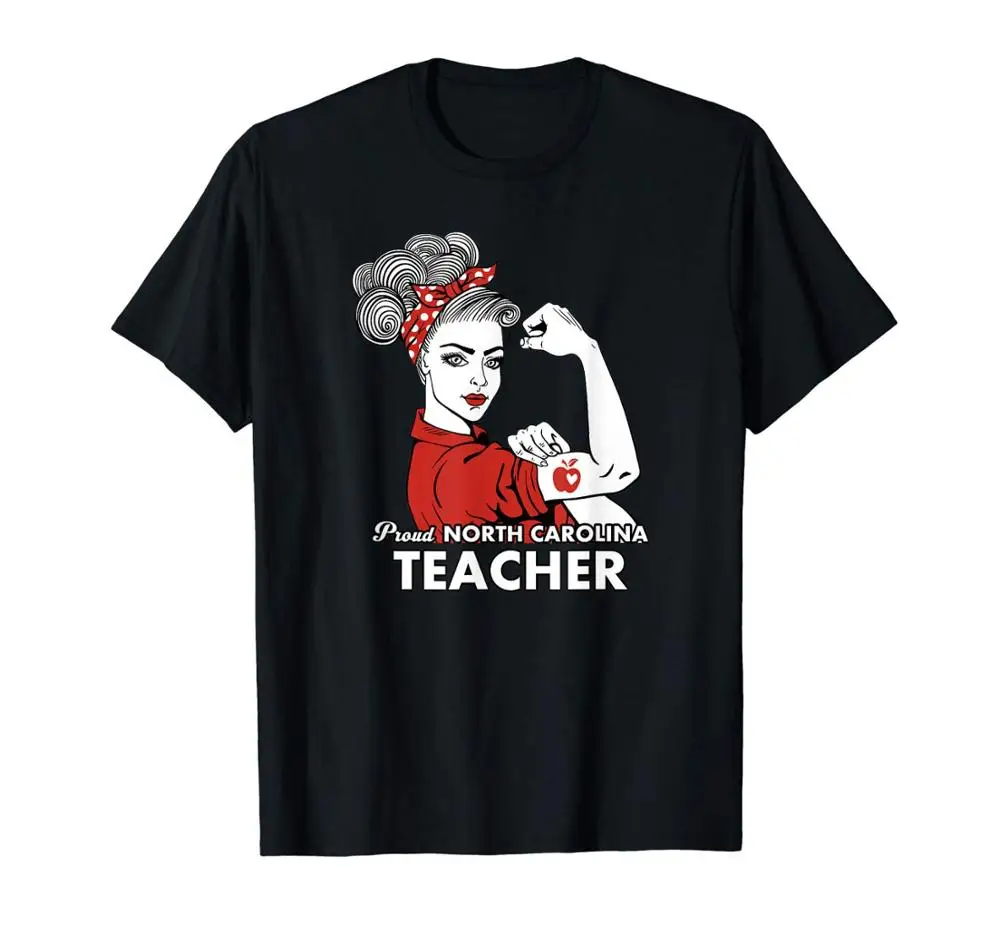 Красный для Ed RedForEd гордость Северная Каролина учитель футболка graphic tee винтажные