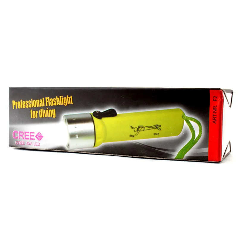 IPX8 Cree XR-E 6500K 100LM 1-LED Diving Flashlight (4 x AA) | Освещение